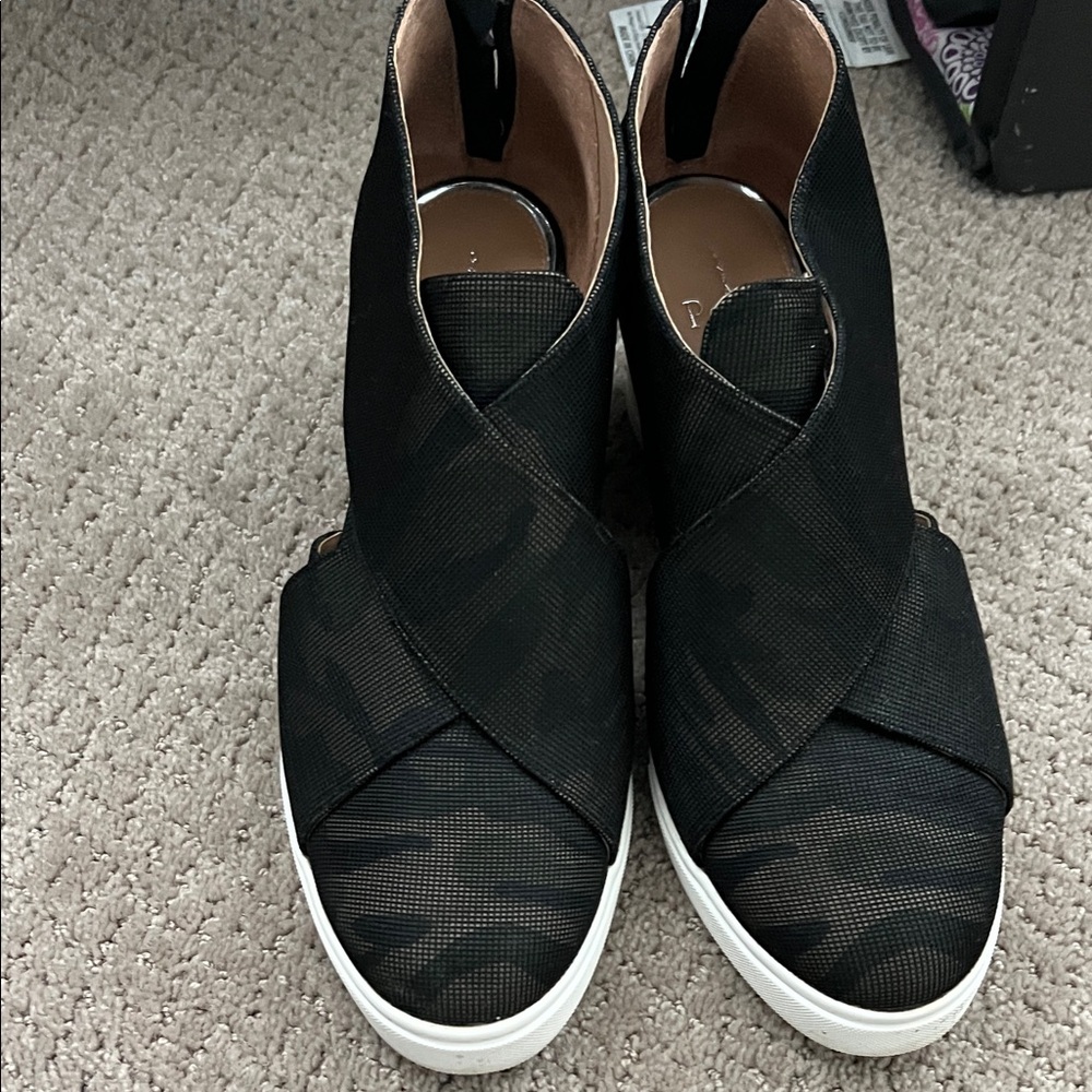 Paolo Camo print Wedge Shoes
